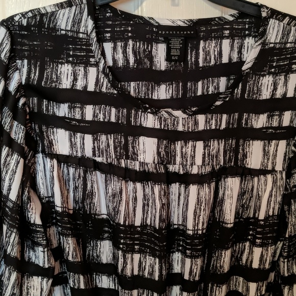 Apostrophe SM Black White EUC 3/4 Sleeve - Picture 2 of 8